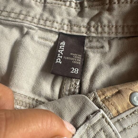 prAna Men's Shorts Size 28 Khaki Gray Organic Cotton Outdoors Breathe Work - Picture 2 of 14